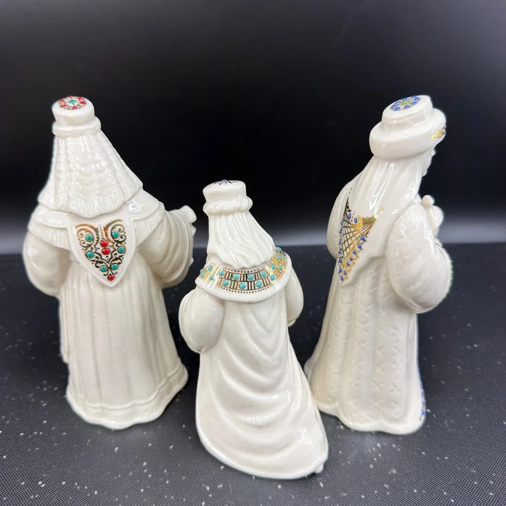 Lenox China‎ Jewels Three Kings Nativity Set Balthazar Gaspar Melchior 1994 NEW